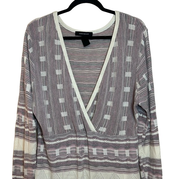 ASHLEY STEWART Long Sleeve Surplice Tunic Sweater 18/20 - Picture 2 of 10